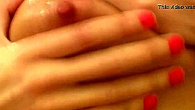 addi gives a softcore tongue shower in naked solo porn