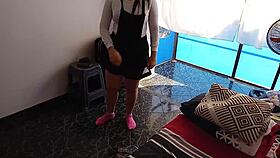 I discovered my stepdaughter sending nude photos and filled her ass with milk to keep it secret.