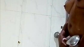 Man, check this fine ass girlfriend teasing under hotel shower