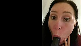 Girl sucking virtual cock