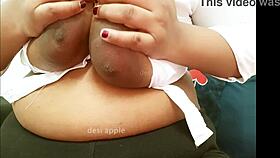 sexy bengali girl from india showcasing her big tits and boobs