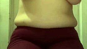 BBW goddess teases with big tits and stockings, squirting hot piss