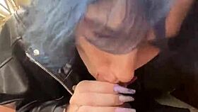 Intense Public Blowjob In Subway Train.