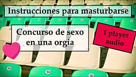 Shemale Orgy Contest with Femdom Jerk Off Instructions