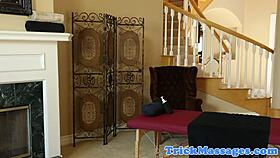 Peeping tom videos of a newscaster giving a Grenadian masseuse a blow job while she pleasures his dick