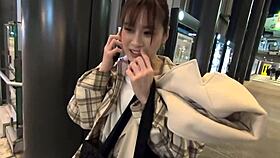 this asian babe sucks cock hard and gets facial and creampie