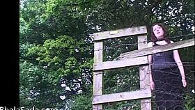 british babe stripping nude in the great outdoors