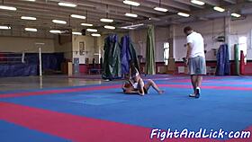 i watched the euro babe wrestle the asian lesbo beauty