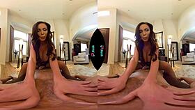 Busty milf Nikki Benz rides monster cock in stockings