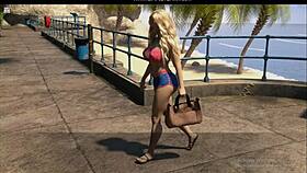 Wil je zien hoe een geil wijf hard wordt geneukt op het strand door veel boys?