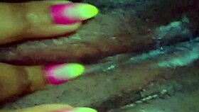 Blackvelvet shows off her stunning ebony curves in solo action