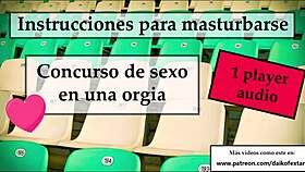 Shemale Orgy Contest with Femdom Jerk Off Instructions