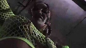 hot bitch monika fox posing in light green outfit, playing with big toy, assfucking herself with dildo and masturbating nipples?