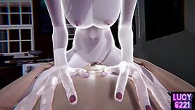 big tits girlfriend enjoys monster cock