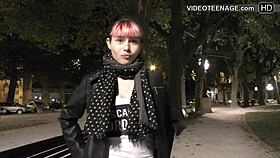 18 years old teen anal casting with dildo toys and assfucking