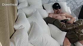 I hump my silky smooth down jacket for a big cumshot