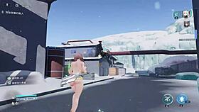 Haru solo clears main line extra level in Snow Realm Dangerous Road