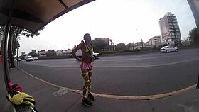 Bold Anal Fuck With Pigtails Tranny In Public Miniskirt