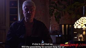 This sexy milf is getting her back whipped hard in kinky bdsm session. 😈