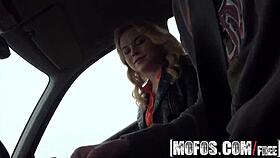 Stranded Russian blonde gives great head and rides cock 😘 - Mofos