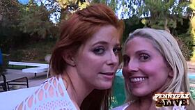 Hot Sexual Deviant Penny Pax Cunt Fucks Her Pussy Pal Christie Stevens!