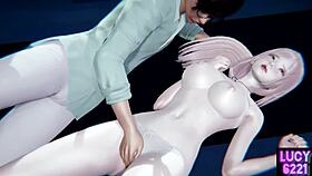 big tits girlfriend enjoys monster cock