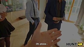 Pussy With a Price: Tattooed Wife Fucked Hard on Sofa While Husband Watches