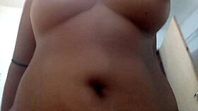 latina with huge natural tits riding and getting choked