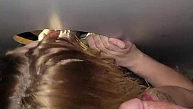 my wife kylee takes a monster cock in the glory hole one last time