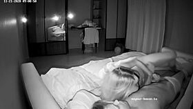 A real amateur couple engages in night vision activities.