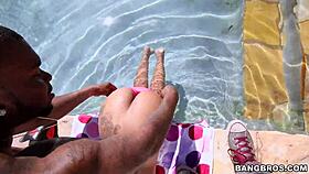 skinny nerdy black chick loves sloppy dick sucking