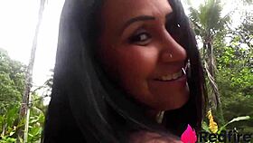 cavalona milf calls stud for poolside pounding