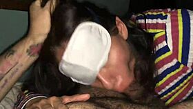 Blindfolded Argentinian Slut Sucks Cock in POV
