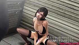 Underpass dildo masturbation leads to intense squirting.