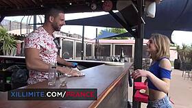 Hot teen 18+ on holidays, hook up with the bartender for anal and blowjob?