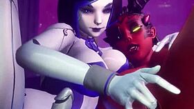 Futanari demi wants blowjob in 3some game