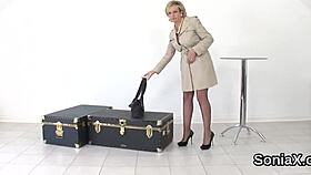 adulterous british mature lady sonia shows off her huge globes in stunning lingerie display