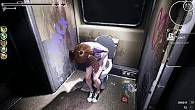 Innocent College Girl's Wet Dream Turns Rough in Public Train
