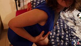 French Amateur In Tight Lycra Dress And Thong Enjoys Passionate Doggy, Deepthroat, And Rimming In Heels POV.