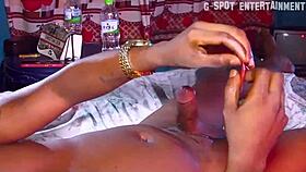 ebony girl loves big cock in hairy pussy 😈