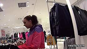 fantastic czech nympho tempted in shopping centre, undressed and banged in pov