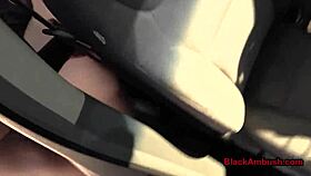 redhead teen 18+ creampied by big black cock in car