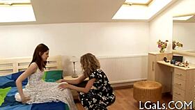 Leggy Girls Engage In Sensual Licking Session.