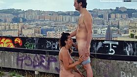 couple fucks on balcony, everyone watching 😏