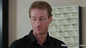 big tit asian masseuse works on wet cock in shower