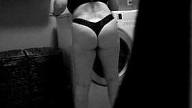 mature woman teases with her curvy ass and full tits