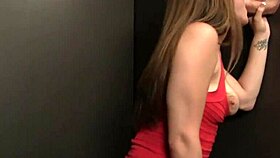 Is The Brunette's Blowjob From The Glory Hole Delightful Or Shocking?