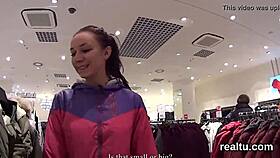 fantastic czech nympho tempted in shopping centre, undressed and banged in pov
