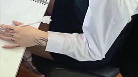 this hot university student sucks her professor's dick in pov first time