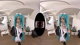 Eva Elfie's shaved pussy gets dildo orgasm in taboo?